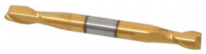 Atrax 2-Flute TiN Coated Centercutting Double End Mill, 3/16" Mill Dia., 3/16" Shank Dia., 3/8" LOC - 45-292-0