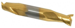 Atrax 2-Flute TiN Coated Centercutting Double End Mill, 1/2" Mill Dia., 1/2" Shank Dia., 5/8" LOC - 45-302-7