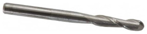 Atrax 2-Flute Centercutting Ball Single End Mill, 1/8" Mill Dia., 1/8" Shank Dia., 1/2" LOC - 45-516-2