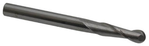 Atrax 2-Flute Centercutting Ball Single End Mill, 3/16" Mill Dia., 3/16" Shank Dia., 5/8" LOC - 45-520-4