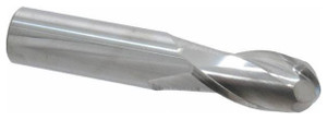 Atrax 2-Flute Centercutting Ball Single End Mill, 3/4" Mill Dia., 3/4" Shank Dia., 1-1/2" LOC - 45-530-3