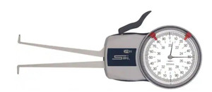 SPI Intertest Mechanical Caliper Gage 20 to 40mm Inside Dial Caliper Gage  0.01mm Graduation, 0.03mm Accuracy, 85mm Leg Length, 7mm Deep x 1.2mm Wide Groove, Ball Contact Points - 15-520-0