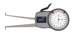 SPI Intertest Mechanical Caliper Gage30 to 50mm Inside Dial Caliper Gage  0.01mm Graduation, 0.03mm Accuracy, 85mm Leg Length, 7mm Deep x 1.2mm Wide Groove, Ball Contact Points  - 15-521-8