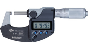 Mitutoyo IP65 Digimatic Coolant-Proof Micrometer, 0-1" w/ Friction Thimble & SPC Output - 11-760-6