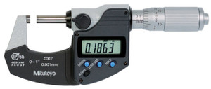 Mitutoyo IP65 Digimatic Coolant-Proof Micrometer, 0-1" w/ Ratchet Friction Thimble - 11-764-8