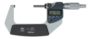 Mitutoyo IP65 Digimatic Coolant-Proof Micrometer, 2-3" w/ Ratchet Stop & SPC Output - 11-769-7