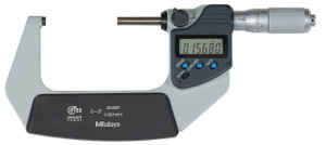 Mitutoyo IP65 Digimatic Coolant-Proof Micrometer, 2-3" w/ Ratchet Friction Thimble - 11-771-3