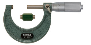 Mitutoyo Enamel Frame Outside Micrometer, 1-2" - 11-686-3