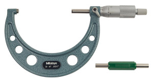 Mitutoyo Enamel Frame Outside Micrometer, 3-4" - 11-692-1