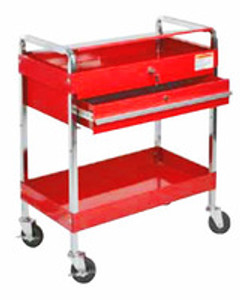 SUNEX Service Cart with Locking Top and Locking Drawer