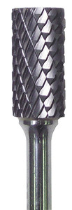 Grobet USA Carbide Cylinder Plain Bear Bur SA6, 5/8" x 1" with 1/4" shank - 32-558SY