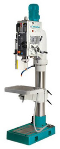 Clausing/Ibarmia Series B Geared-Drive Round-Column Drill w/ Auto Feed Reversing for Tapping, 50mm Drilling Capacity in Steel - B50RS