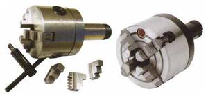 Precise Precision Chuck with Adapter, 4" Size, 3-Jaw Chuck, R8 Shank - 202-416 Precise Precision Chuck with Adapter, 4" Size, 3-Jaw Chuck, R8 Shank - 202-416
