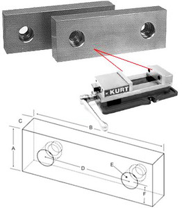 SBM Machinable Vise Jaws for Precision Machine Vise - VJ-651 SBM Machinable Vise Jaws for Precision Machine Vise - VJ-651