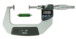 Mitutoyo Disk Micrometer, Non-Rotating Spindle Type, Digital, 2-3"/50.8-76.2mm - 369-352-30