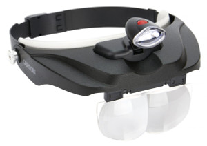 Carson MagniVisor Deluxe, LED Lighted Head Visor Magnifier - CP-60