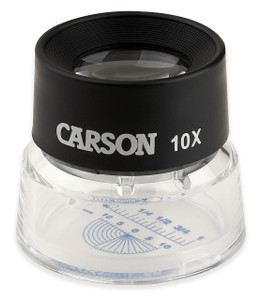 Carson LumiLoupe 10X Stand Magnifier with Reticle - LL-20