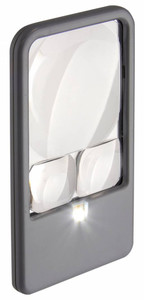 Carson LED Lighted 6x/4.5x/2.5x Pocket Magnifier - PM-33