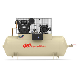 Ingersoll Rand Two-Stage Electric Driven Reciprocating Air Compressor, 10 HP, 120 Gallon Horizontal Tank, Value Package - 2545E10-V