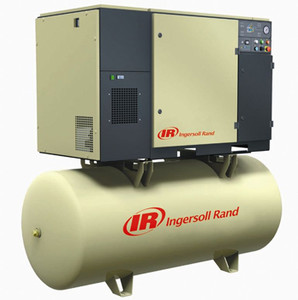 Ingersoll Rand Rotary Screw Air Compressor w/ 80gal Tank Mount, 7.5HP, Max PSI: 125 - UP6-7-125