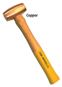 COOK Non-Sparking Hammer, Copper, 1/2 lb. - 96-741-4