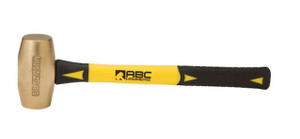 ABC Brass Hammer, 5 lb. with 15" Fiberglass Handle - ABC5BF