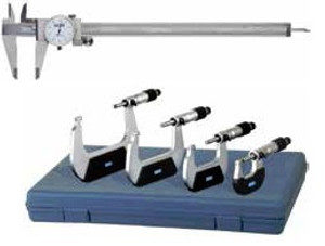 Fowler Micrometer & Caliper Combo Set, 0-4" Micrometer Set and 6" Caliper - 52-229-007