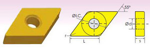 Precise DNMA 55° DIAMOND NEGATIVE RAKE CARBIDE INSERTS
