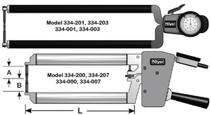 Dyer Extra Long Reach 532mm Caliper Gage, Outside Measurement, 0-100mm Range - 334-204