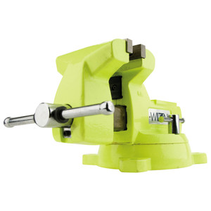 Wilton High-Visibility Safety Mechanics Bench Vise #1560, 6" Jaw Width, 5-3/4" Jaw Opening, 4-1/8" Throat Depth - 76-676-6
