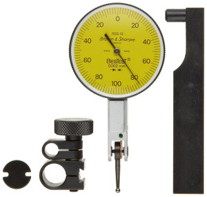 Brown & Sharpe BesTest Dial Test Indicator 599-7033-13, 0.2mm Range, 0.02mm Graduation, 38mm Dial Dia. - 20-407-3