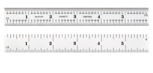 Starrett 604R-6 Steel Rule with Inch Graduations, 6", EDP 52645 - 11-455-3