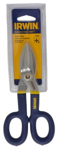 IRWIN Tinners Snips, Straight Pattern #22007, 7" OAL, 1-1/2" Length of Cut - 92-244-3