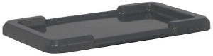 Polyethylene Tote Lid, Gray #LID2516-8GY - 91-905-0