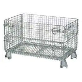 Nashville Wire Welded Folding Wire Mesh Container JR1, 1000 lb. Capacity, 32" x 20" x 16" - 91-535-5