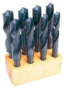Shop Grade HSS 118° 1/2" Shank Silver & Deming Drill Set, 8 pcs. - 48-315-6