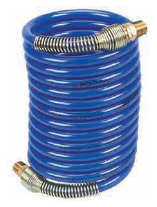 Coilhose Pneumatics Heavy-Duty Self-Storing Nylon Recoil Air Hose S38-12B53, 3/8" Hose ID, 12 ft. - 51-766-4