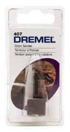 Dremel Drum Sander #407, 1/2" Size, 1/8" Shank - 95-977-5