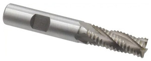 Interstate Coarse Tooth M-42 Cobalt Centercutting Roughing End Mill, 15/32" Mill Dia., 1/2" Shank Dia., 1-1/4" LOC - 40-750-2
