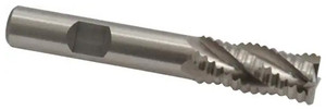 Interstate Coarse Tooth M-42 Cobalt Centercutting Roughing End Mill, 7/16" Mill Dia., 3/8" Shank Dia., 1" LOC - 40-749-4