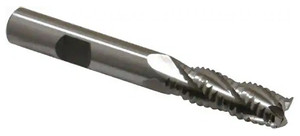 Interstate Coarse Tooth M-42 Cobalt Centercutting Roughing End Mill, 3/8" Mill Dia., 3/8" Shank Dia., 1-1/8" LOC - 40-747-8