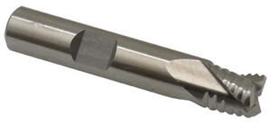 Interstate Coarse Tooth M-42 Cobalt Centercutting Roughing End Mill, 3/8" Mill Dia., 3/8" Shank Dia., 3/8" LOC - 40-744-5