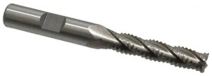 Interstate Coarse Tooth M-42 Cobalt Centercutting Roughing End Mill, 5/16" Mill Dia., 3/8" Shank Dia., 1-3/8" LOC - 40-742-9
