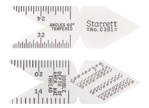 Starrett 60° American National Standard Center Gage C391 - 10-841-5