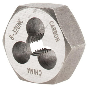 Interstate Hex Rethreading Bolt Die, Carbon Steel, #8-32 UNC - 42-415-0