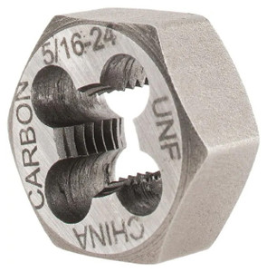 Interstate Hex Rethreading Bolt Die, Carbon Steel, 5/16-24 UNF - 42-420-0