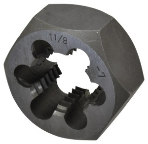 Interstate Hex Rethreading Bolt Die, Carbon Steel, 1-1/8 - 7 UNC - 42-440-8