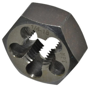 Interstate Hex Rethreading Die, 1/4-18 NPT x 1-1/4" Hex - 42-557-9