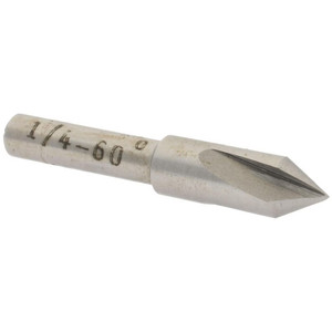 Value Collection HSS 3 Flute Countersink, 1/4" Head Diameter, 60° Angle, 3/16" Shank Diameter - 43-453-0