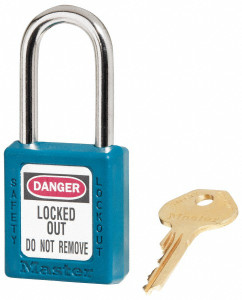 Master Lock Xenoy Safety Lockout Padlock, Teal, Type: Keyed Alike - 50-169-2